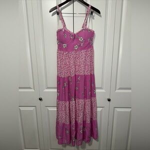 No Comment Lightweight Sleeveless Floral Maxi Summer Dress L NWT